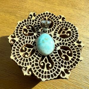 Larimar & Sterling Silver Pendant